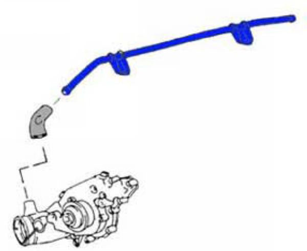 Porsche Water Rail Heater Pipe Hose 944 Porsche Water Rail Heater Pipe Hose 944