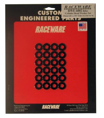 Porsche 911 RACEWARE Billet Head Washer Set 24 Porsche 911 RACEWARE Billet Head Washer Set 24
