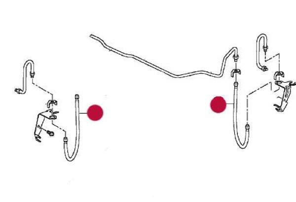 Porsche Rear Brake Hose Line - Stock