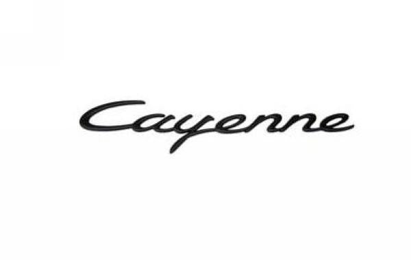 Porsche Cayenne Rear Emblem - Black