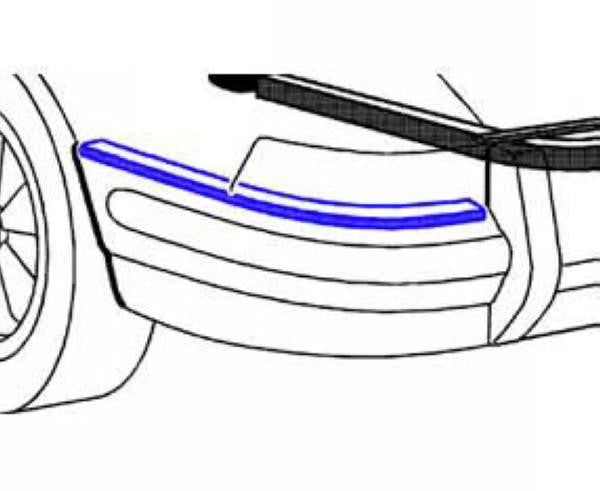 Porsche Rear Bumper To Body Seal - Left