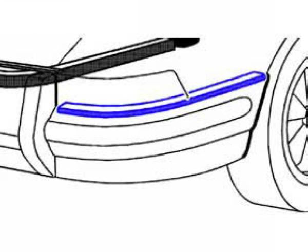 Porsche Rear Bumper To Body Seal - Right