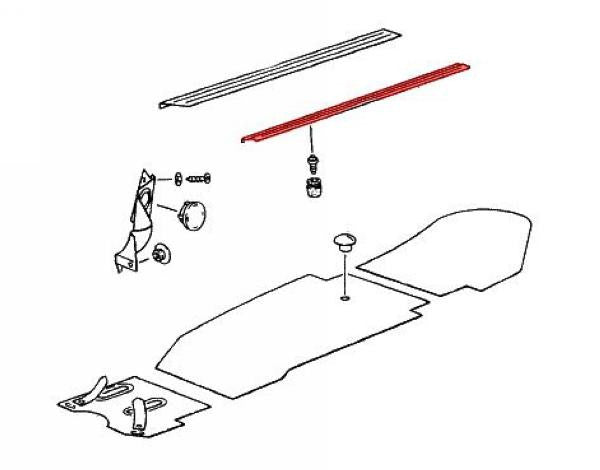 Porsche 993 Inner Door Sill Cover Threshold