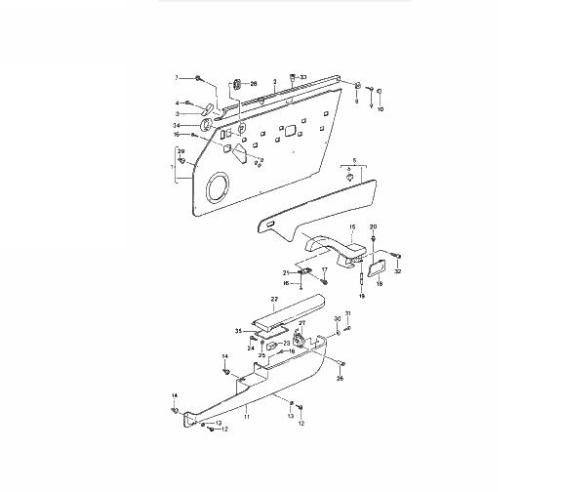 Porsche Door Handle Inner Left