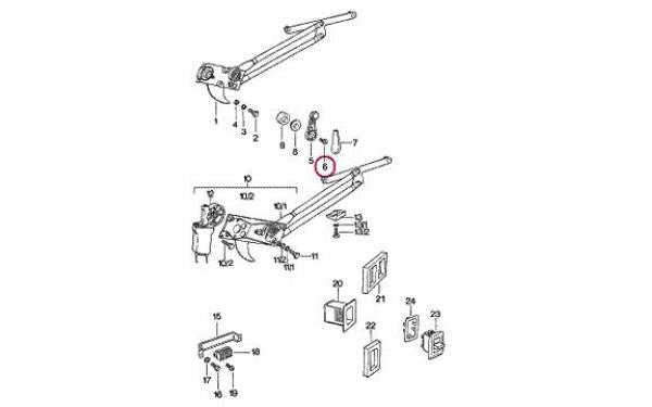 Porsche Window Crank Bolt screw