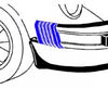 Porsche Front Bumper Bellow Accordion Right