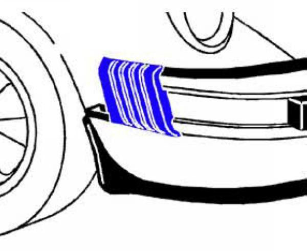 Porsche Front Bumper Bellow Accordion Right