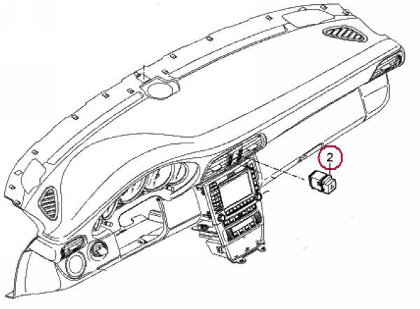 Porsche Emergency Hazard Flasher Switch