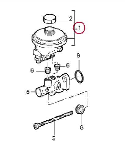 Porsche Brake Fluid Reservoir - Tiptronic