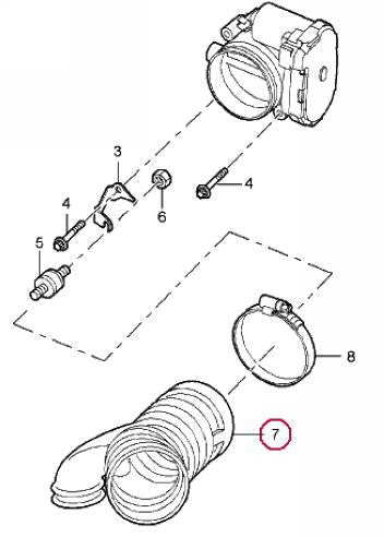 Porsche Air Injection Air Flow Meter Intake Boot