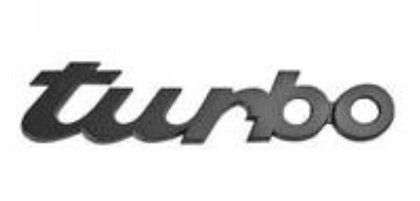 Porsche Emblem Badge Rear Deck - Black Turbo