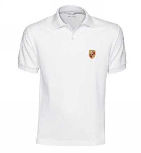 Porsche Polo Shirt - White With Crest