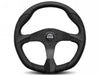 Momo Quark Steering Wheel - Black On Black 350mm