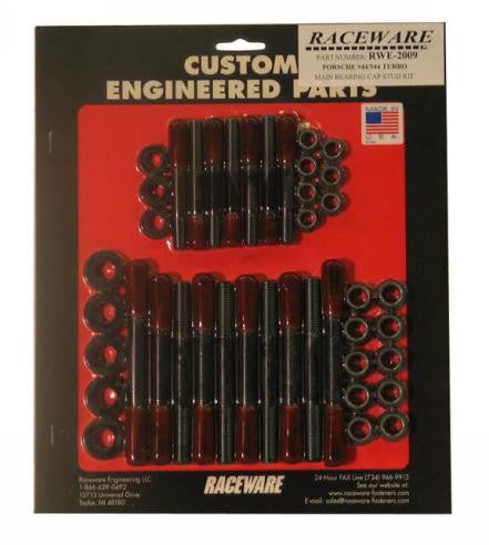 Porsche 944 RACEWARE Main Bearing Stud Cap Kit