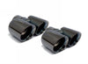 Porsche 997 Black Muffler Tip Set Dual Round -