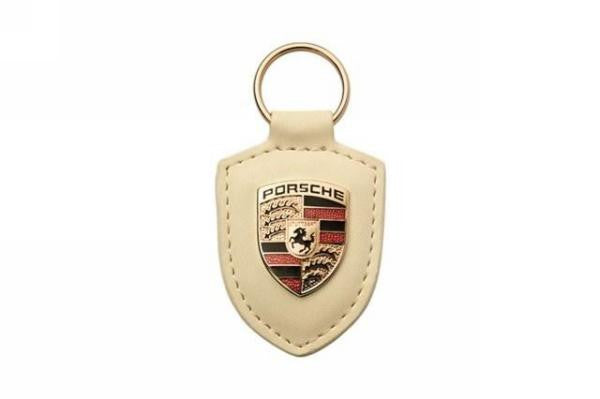 Porsche Key Tag Crest White