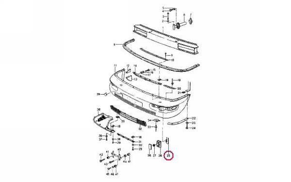 Porsche 911 C2 Front Bumperette Bracket