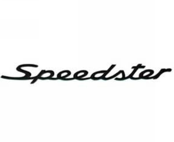 Porsche Emblem Badge Rear Deck - Black Speedster
