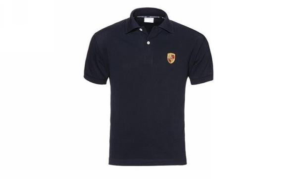 Porsche Polo Shirt - Black with Crest