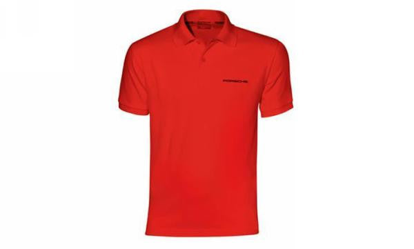 Porsche Polo Shirt - Red with Porsche Insignia