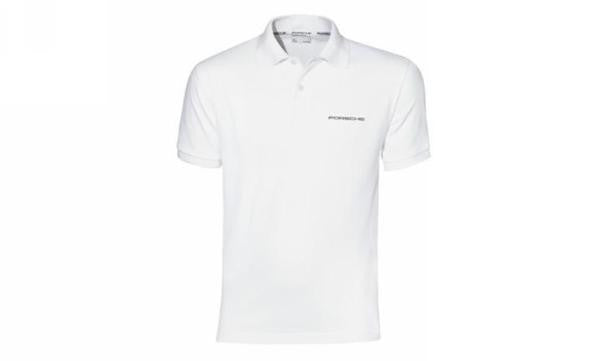 Porsche Polo Shirt - White with Porsche Insignia