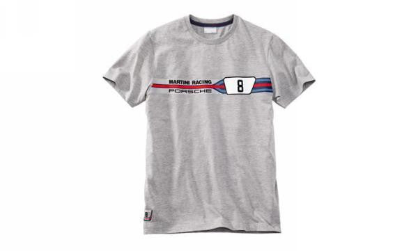 Porsche Martini Racing T-shirt Tee Shirt - Grey