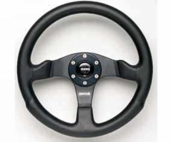 Momo Competition Steering Wheel - Black Airleather