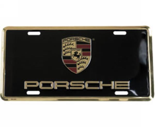 Porsche License Plate Black