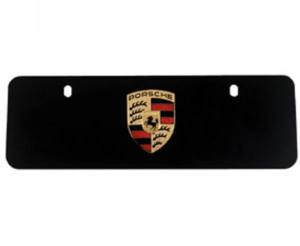 Porsche License Plate Black - Front European Style