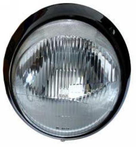 Porsche H4 H-4 Black Headlight Assembly