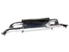 Billy Boat Muffler Single Inlet w/Twin Outlet 3 in Cut Edge Oval