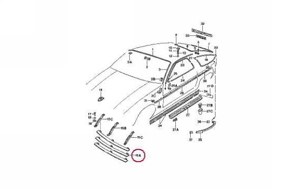 Porsche 928 Front Grill -  Horizontal (3 Required)